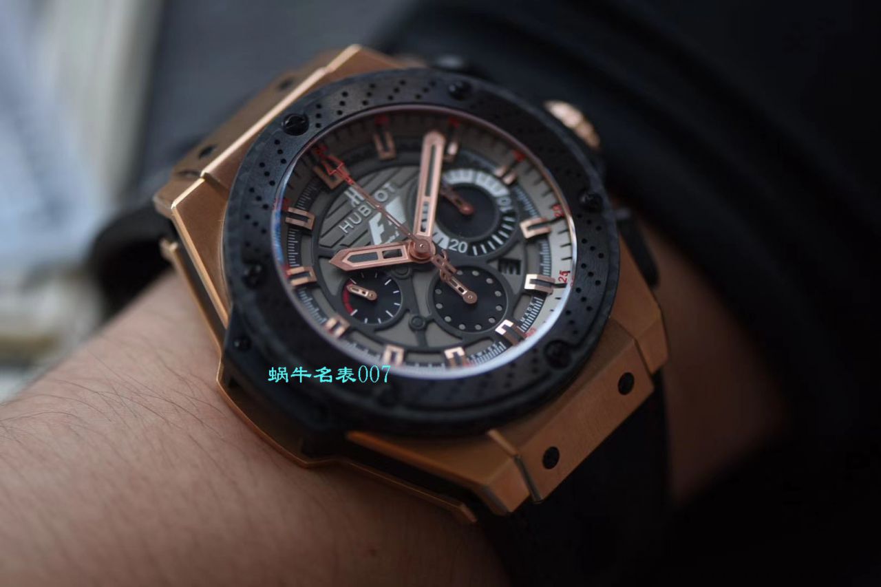 【HBBV6厂顶级复刻手表】宇舶法拉利F1 玫瑰金703.OM.6912.HR.FMC12 Hublot  F1 King Power Great Britain Limited Edition / YB072