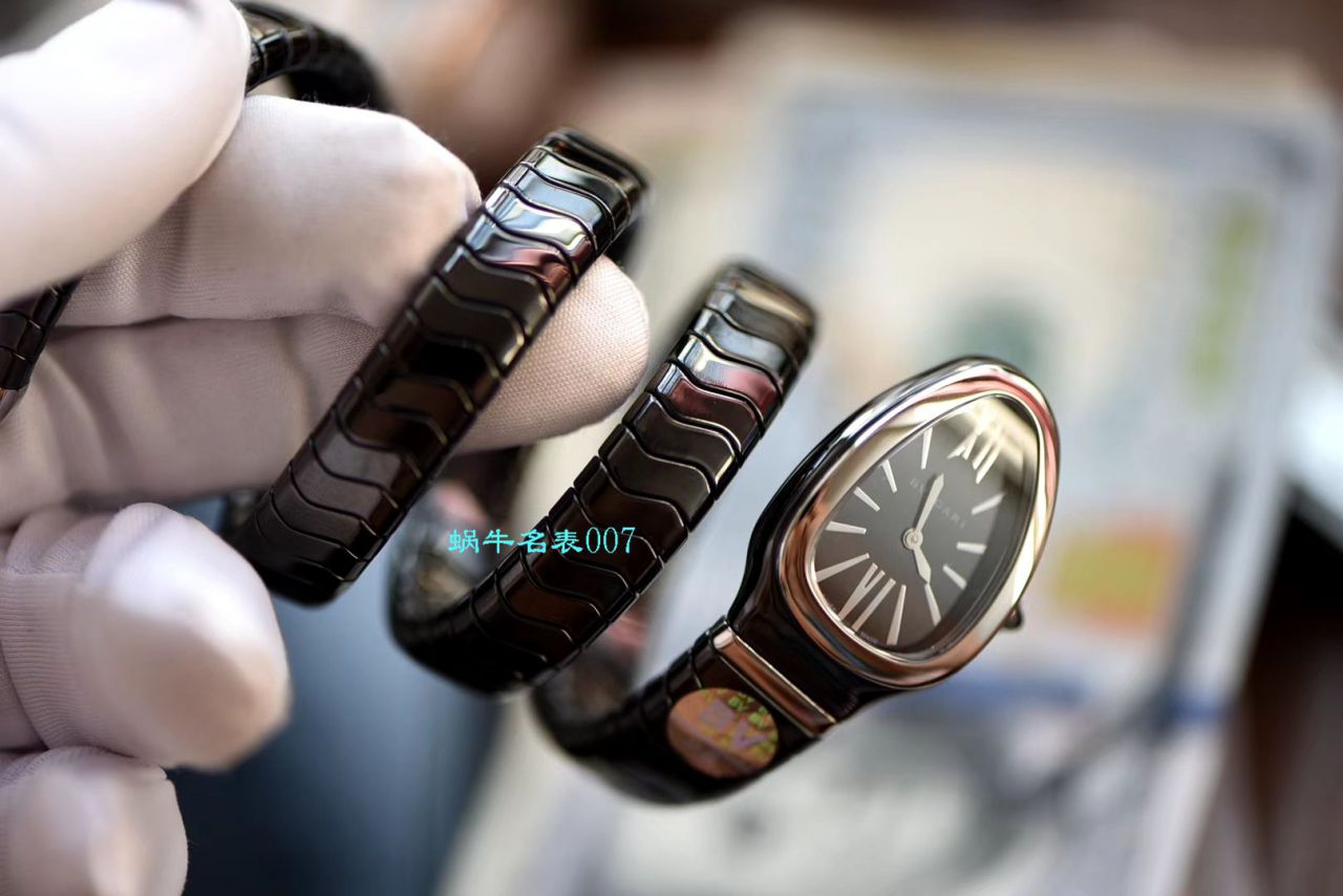 【BV厂BVLGARI复刻蛇形女表】宝格丽SERPENTI系列102734，102613 SPC35WGDWCGD1.1T白面黑面陶瓷腕表 / BG029