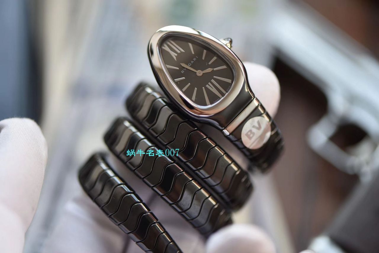 【BV厂BVLGARI复刻蛇形女表】宝格丽SERPENTI系列102734，102613 SPC35WGDWCGD1.1T白面黑面陶瓷腕表 / BG029