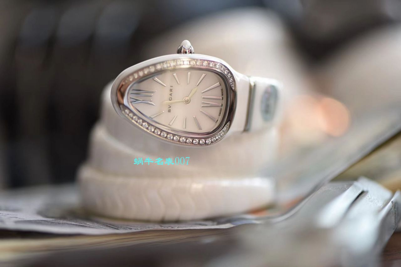 【BV厂BVLGARI复刻蛇形女表】宝格丽SERPENTI系列102734，102613 SPC35WGDWCGD1.1T白面黑面陶瓷腕表 / BG029