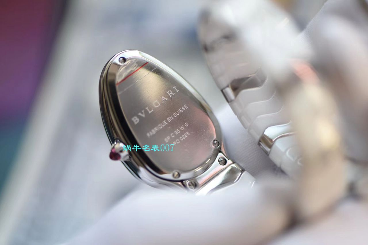 【BV厂BVLGARI复刻蛇形女表】宝格丽SERPENTI系列102734，102613 SPC35WGDWCGD1.1T白面黑面陶瓷腕表 / BG029