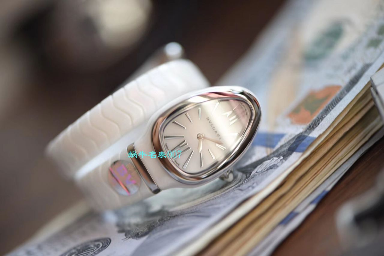 【BV厂BVLGARI复刻蛇形女表】宝格丽SERPENTI系列102734，102613 SPC35WGDWCGD1.1T白面黑面陶瓷腕表 / BG029
