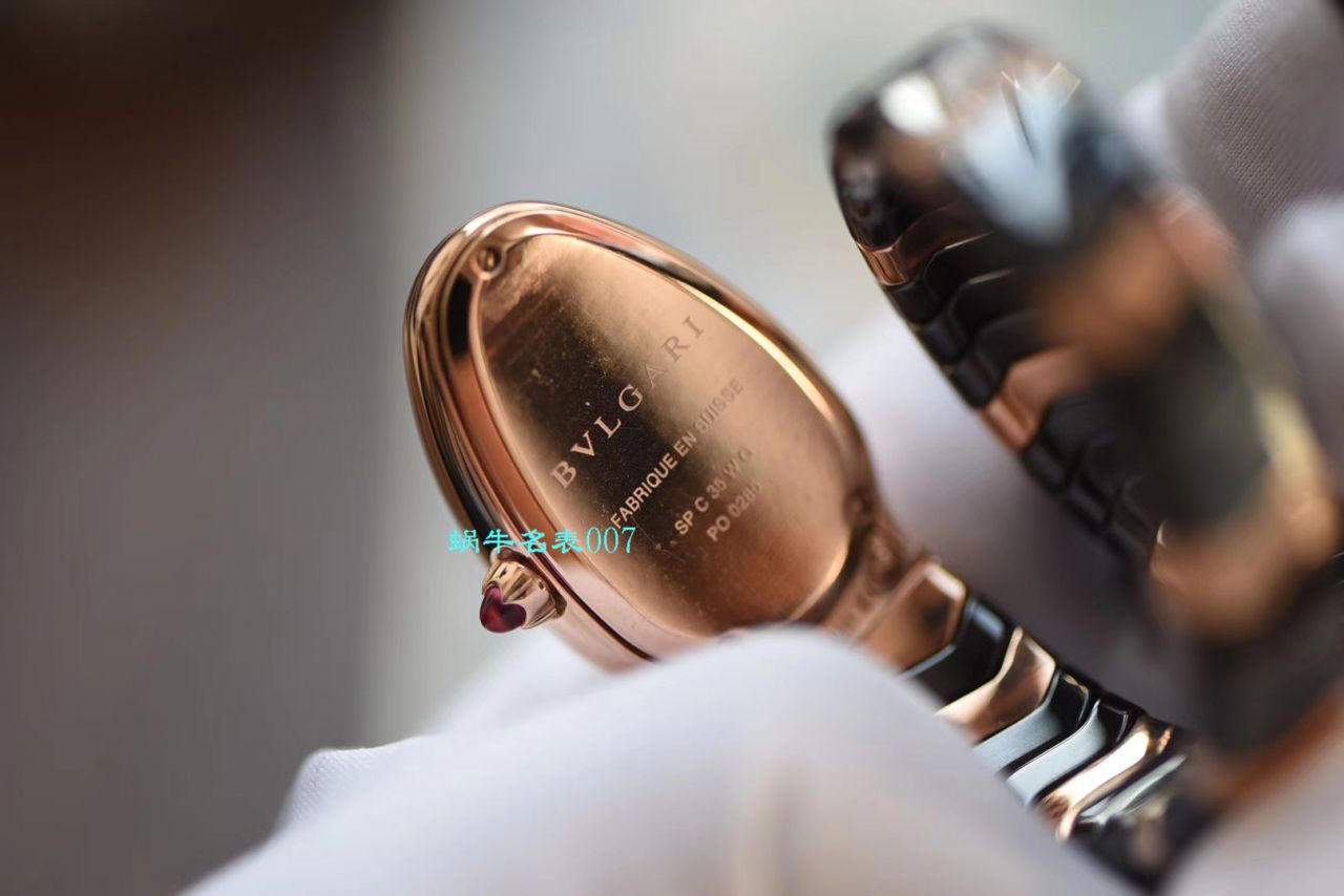 【BV厂BVLGARI复刻蛇形女表】宝格丽SERPENTI系列102734，102613 SPC35WGDWCGD1.1T白面黑面陶瓷腕表 / BG029