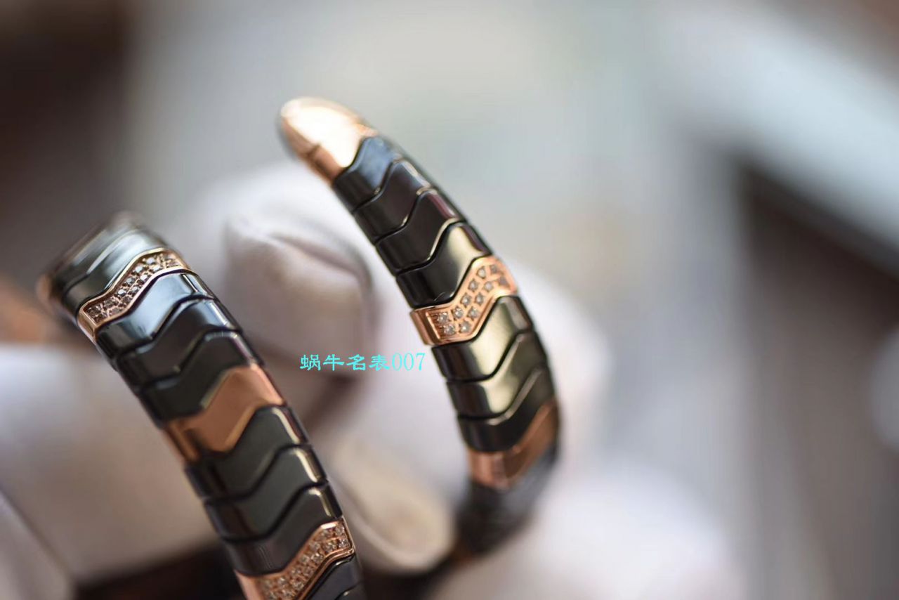 【BV厂BVLGARI复刻蛇形女表】宝格丽SERPENTI系列102734，102613 SPC35WGDWCGD1.1T白面黑面陶瓷腕表 / BG029