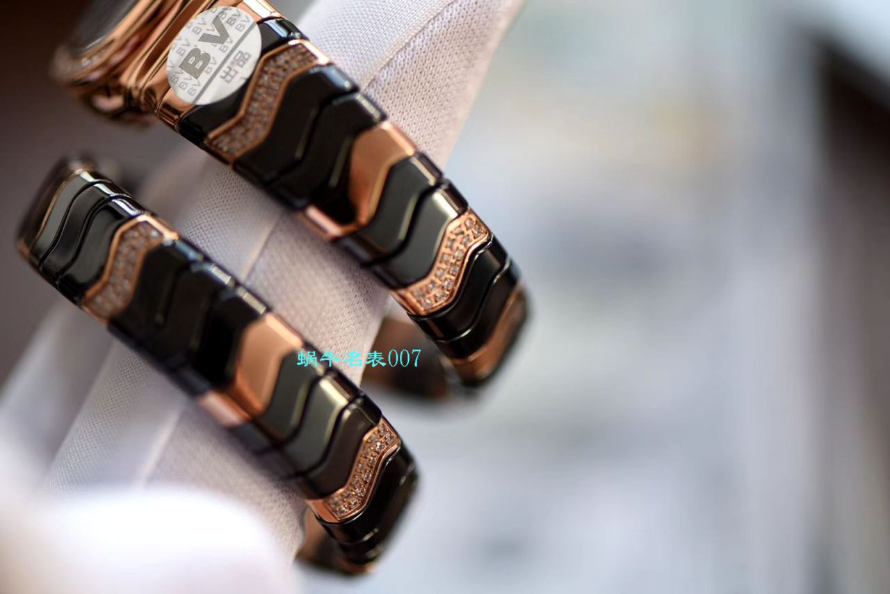 【BV厂BVLGARI复刻蛇形女表】宝格丽SERPENTI系列102734，102613 SPC35WGDWCGD1.1T白面黑面陶瓷腕表 / BG029