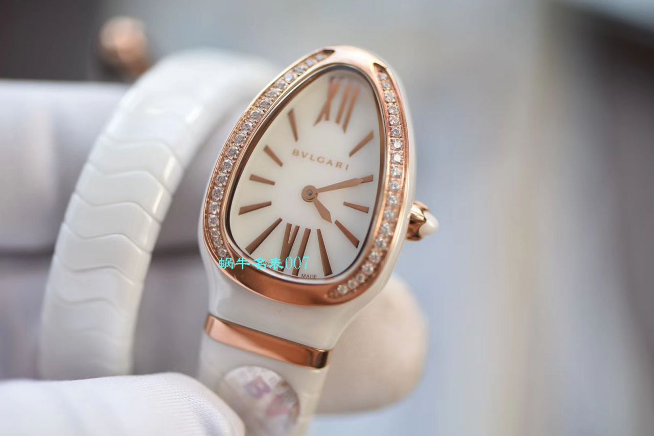 【BV厂BVLGARI复刻蛇形女表】宝格丽SERPENTI系列102734，102613 SPC35WGDWCGD1.1T白面黑面陶瓷腕表 / BG029