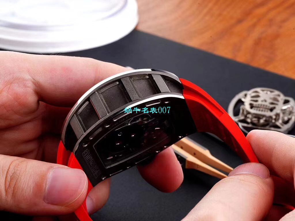 【视频评测EUR厂理查德米勒复刻高仿手表】Richard Mille至尊骷髅头鬼王RM052凤凰红配面 / RM052hong