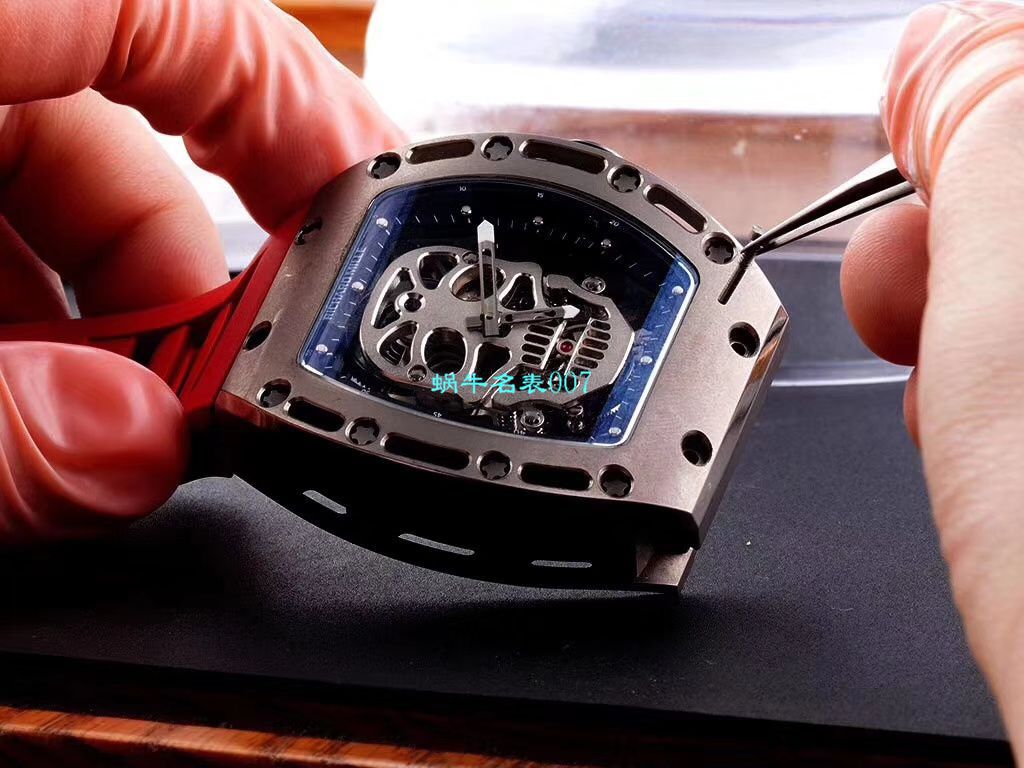 【视频评测EUR厂理查德米勒复刻高仿手表】Richard Mille至尊骷髅头鬼王RM052凤凰红配面 / RM052hong