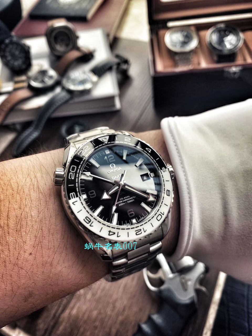 VS厂欧米茄海马600米GMT太极圈Omega复刻高仿仿表215.30.44.22.01.001腕表 / M617