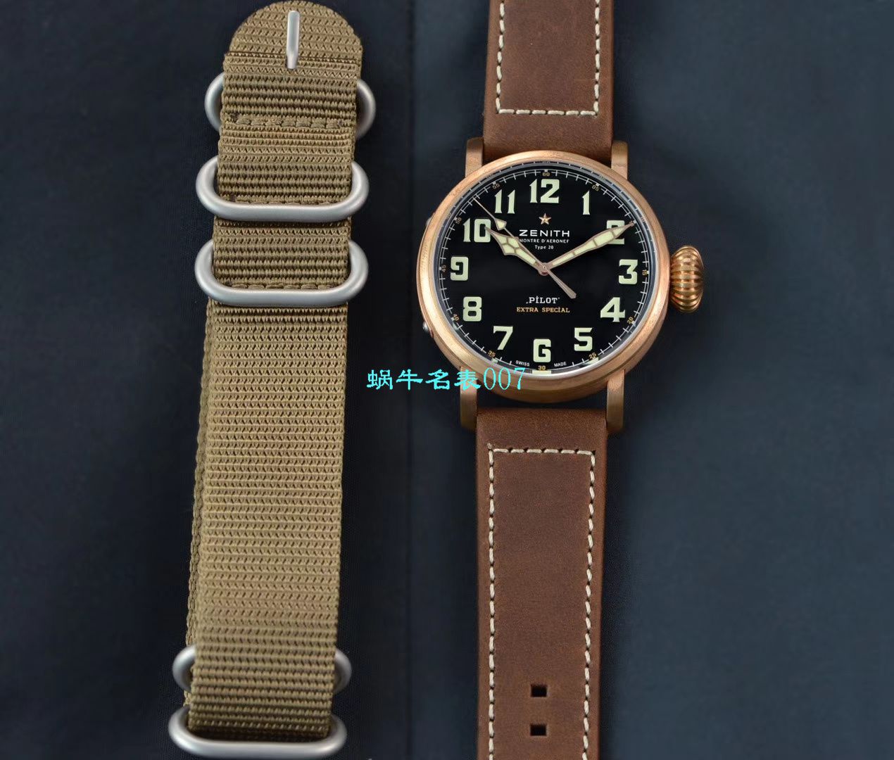 【XF厂Zenith青铜大飞复刻高仿手表】真力时飞行员系列29.2430.679/21.C753腕表 