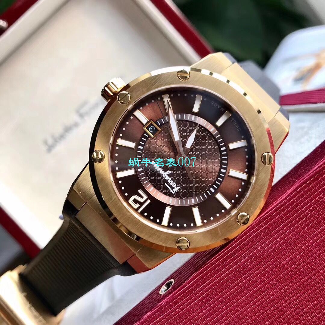 【渠道原单】菲拉格慕最新款计时石英男表这款类似AP的表壳设计 / FEL013