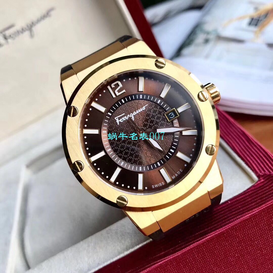 【渠道原单】菲拉格慕最新款计时石英男表这款类似AP的表壳设计 / FEL013