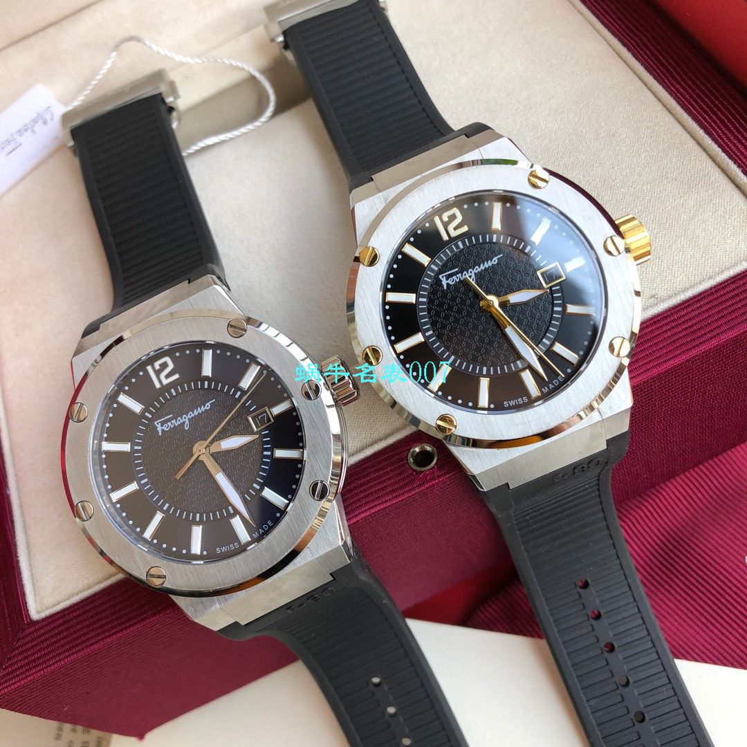 【渠道原单】菲拉格慕最新款计时石英男表这款类似AP的表壳设计 / FEL013