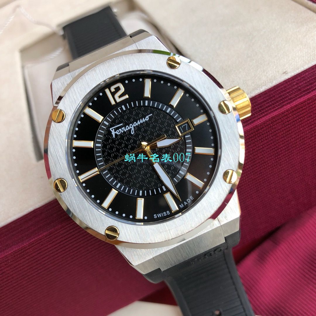 【渠道原单】菲拉格慕最新款计时石英男表这款类似AP的表壳设计 / FEL013