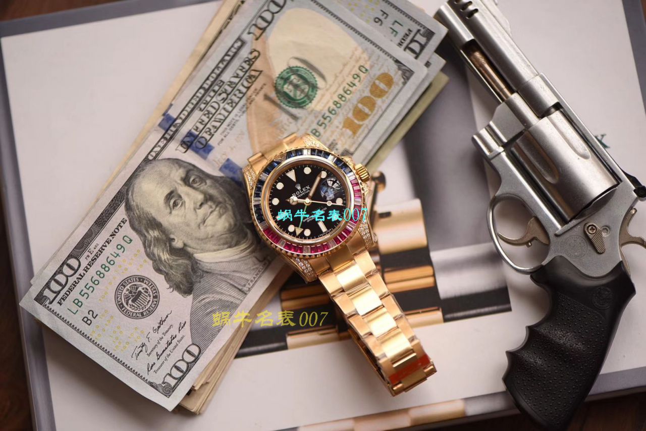 【LF厂Rolex顶级复刻高仿手表】劳力士格林尼治型II系列镶钻116758 SAru-78208,116759 SAru-78209腕表 / R389