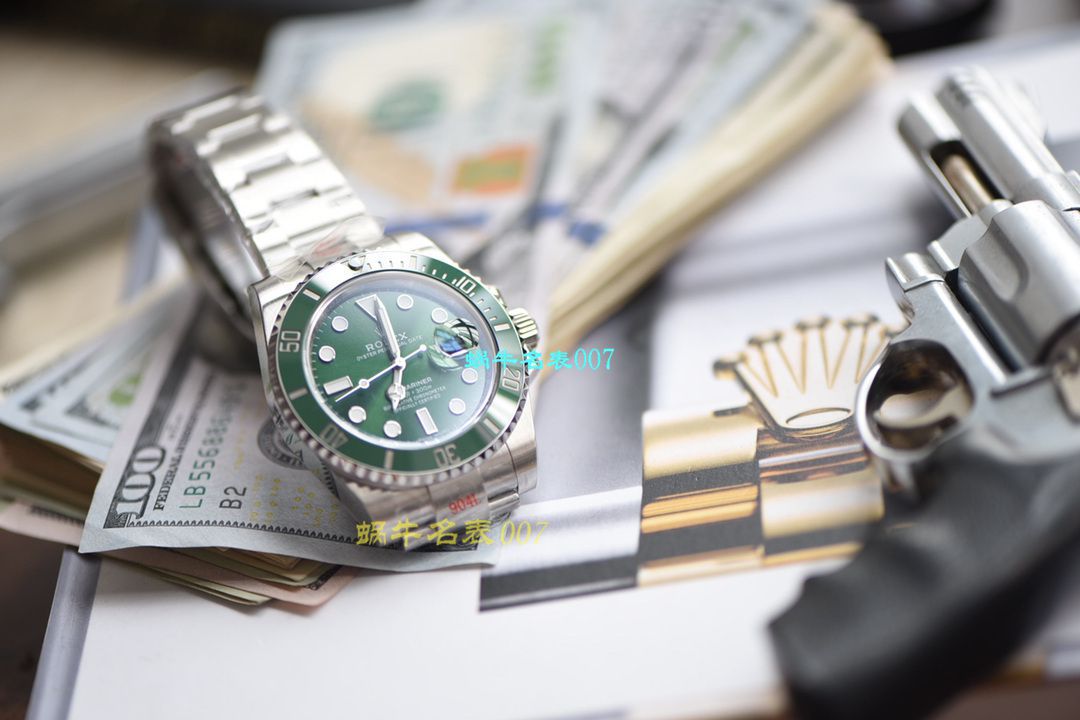 【视频评测最完‎美复刻高仿​Rolex绿水鬼‎SUBN厂V10升​级版】劳力士潜航者型系列116610LV-97200绿盘腕表 / R392