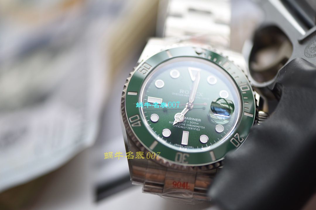 【视频评测最完‎美复刻高仿​Rolex绿水鬼‎SUBN厂V10升​级版】劳力士潜航者型系列116610LV-97200绿盘腕表 / R392