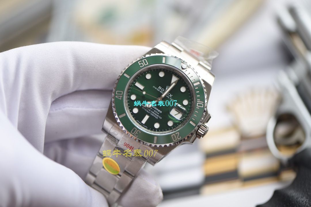 【视频评测最完‎美复刻高仿​Rolex绿水鬼‎SUBN厂V10升​级版】劳力士潜航者型系列116610LV-97200绿盘腕表 / R392