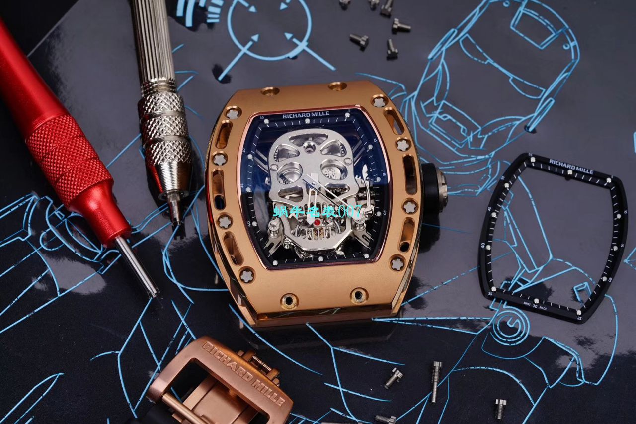 【视频评测EUR厂Richard Mille仿表价格顶级复刻高仿】俄罗斯紫金版理查德米勒至尊鬼王RM052 / RM052jin