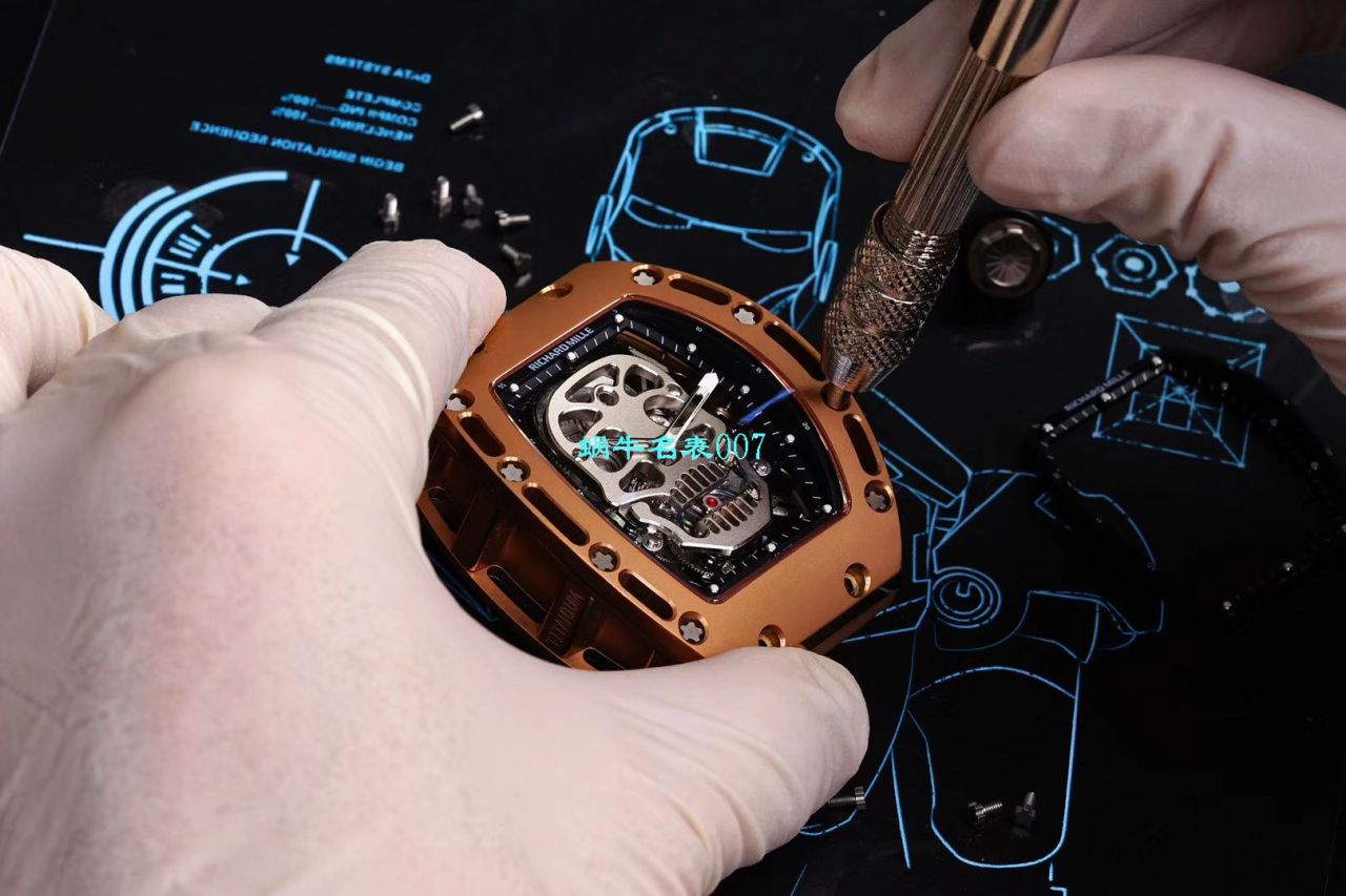 【视频评测EUR厂Richard Mille仿表价格顶级复刻高仿】俄罗斯紫金版理查德米勒至尊鬼王RM052 / RM052jin