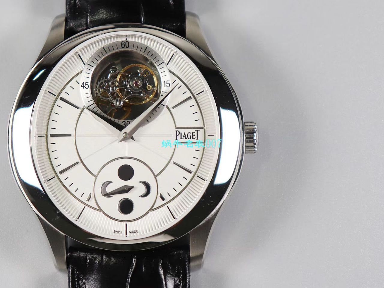 【R8厂PIAGET复刻高仿手表】伯爵BLACK -TIE系列G0A37115,G0A38114陀飞轮腕表 / PT021