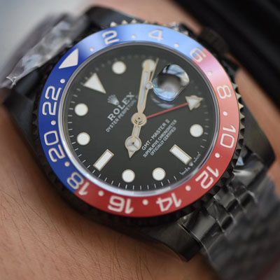 【LF厂超A高精手表】Batman定制版劳力士格林尼治可乐圈Rolex GMT-Master II 126710BLRO-0001