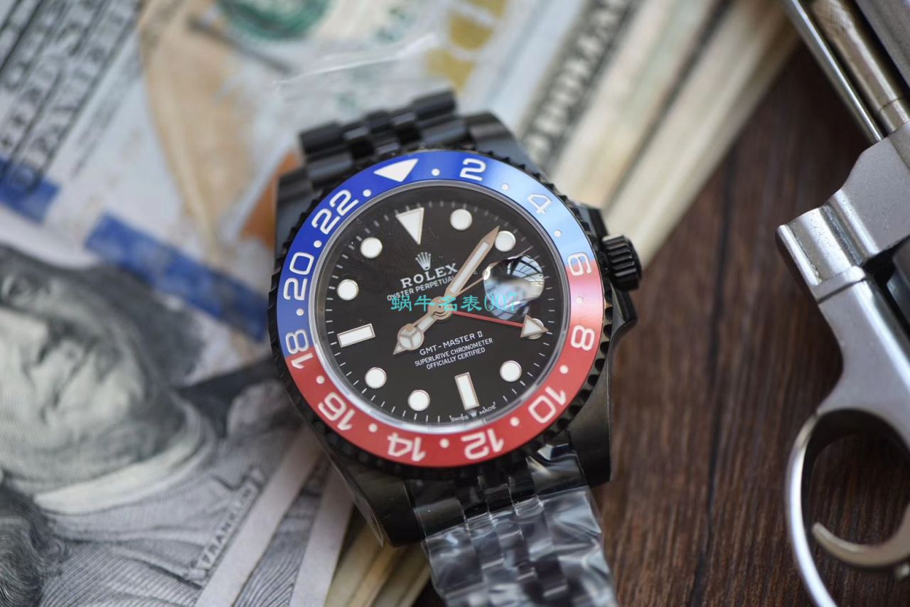 【LF厂超A高精手表】Batman定制版劳力士格林尼治可乐圈Rolex GMT-Master II 126710BLRO-0001 / R506
