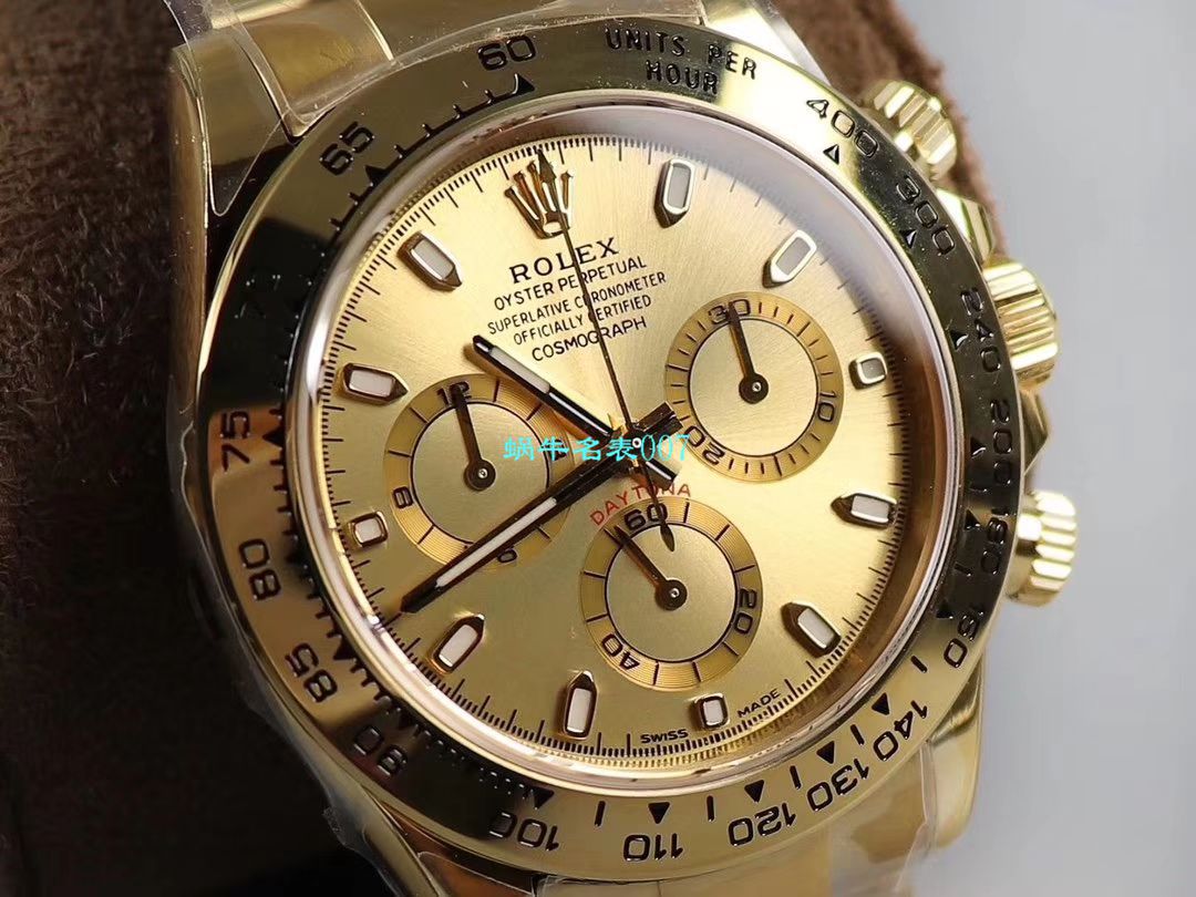 【N厂复刻表独家真正4130机芯】劳力士宇宙计型迪通拿顶级复刻高仿116508金盘腕表 / R389