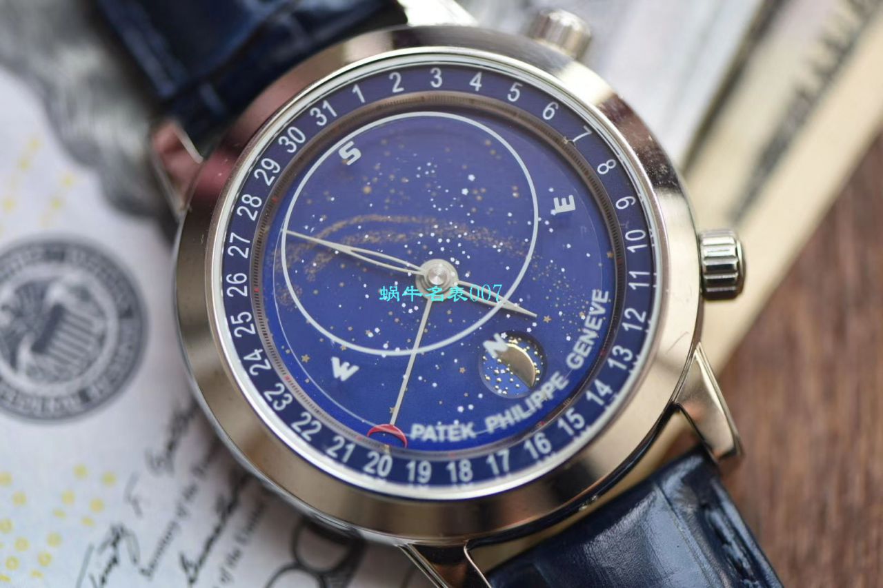 【台湾厂百达翡丽星空复刻高仿多少钱】百达翡丽超级复杂功能计时系列6102P-001 铂金腕表 / BD238