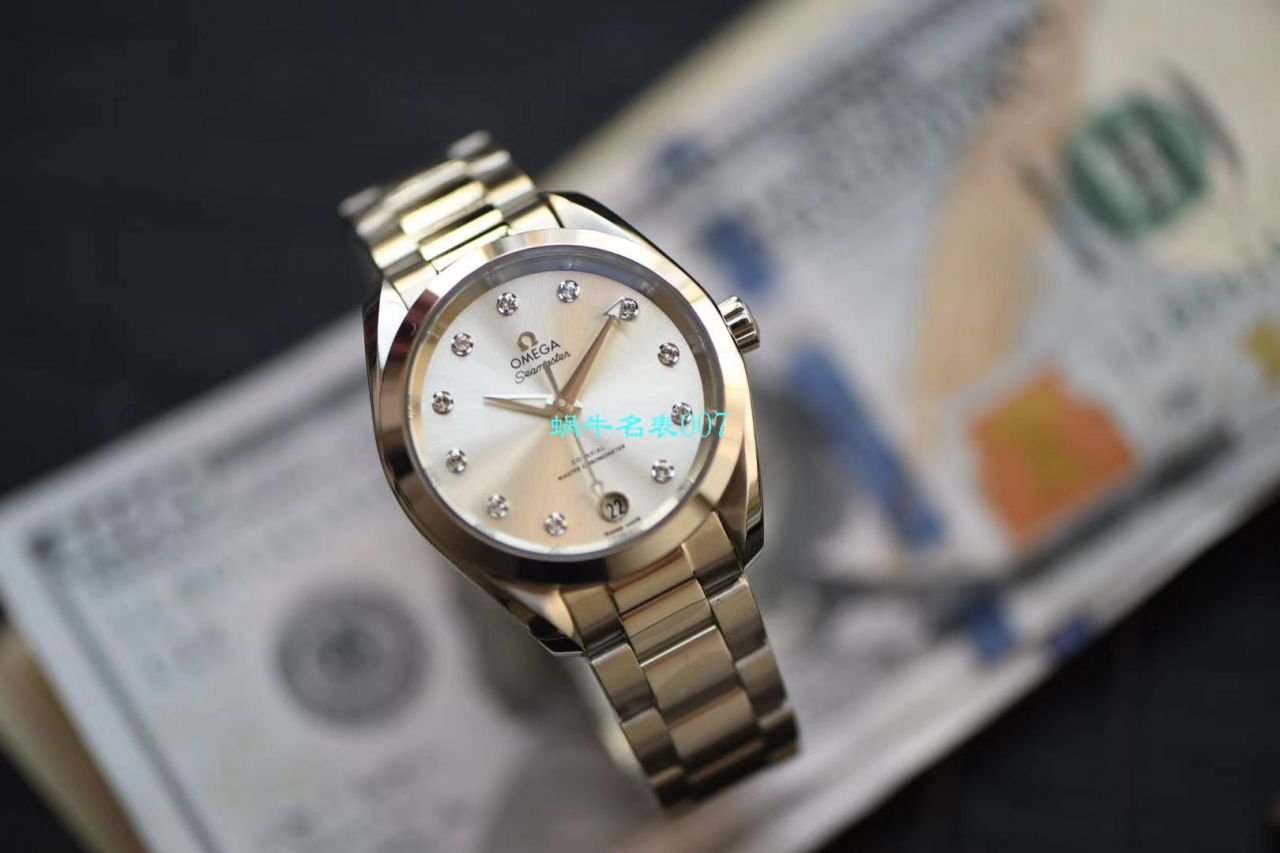 【视频评测VS厂欧米茄海马150米女表】顶级复刻高仿AQUA TERRA 150米220.10.34.20.60.001腕表 / M638