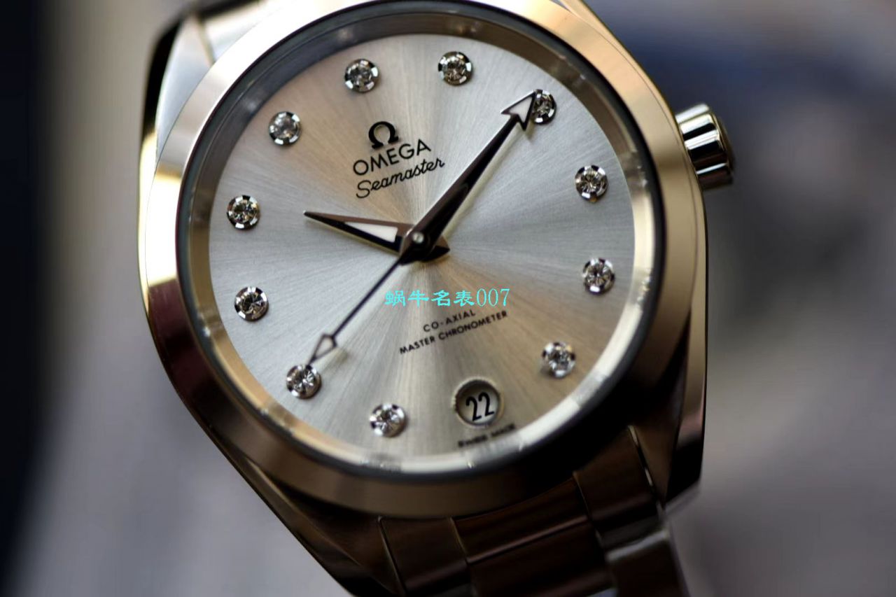 【视频评测VS厂欧米茄海马150米女表】顶级复刻高仿AQUA TERRA 150米220.10.34.20.60.001腕表 / M638