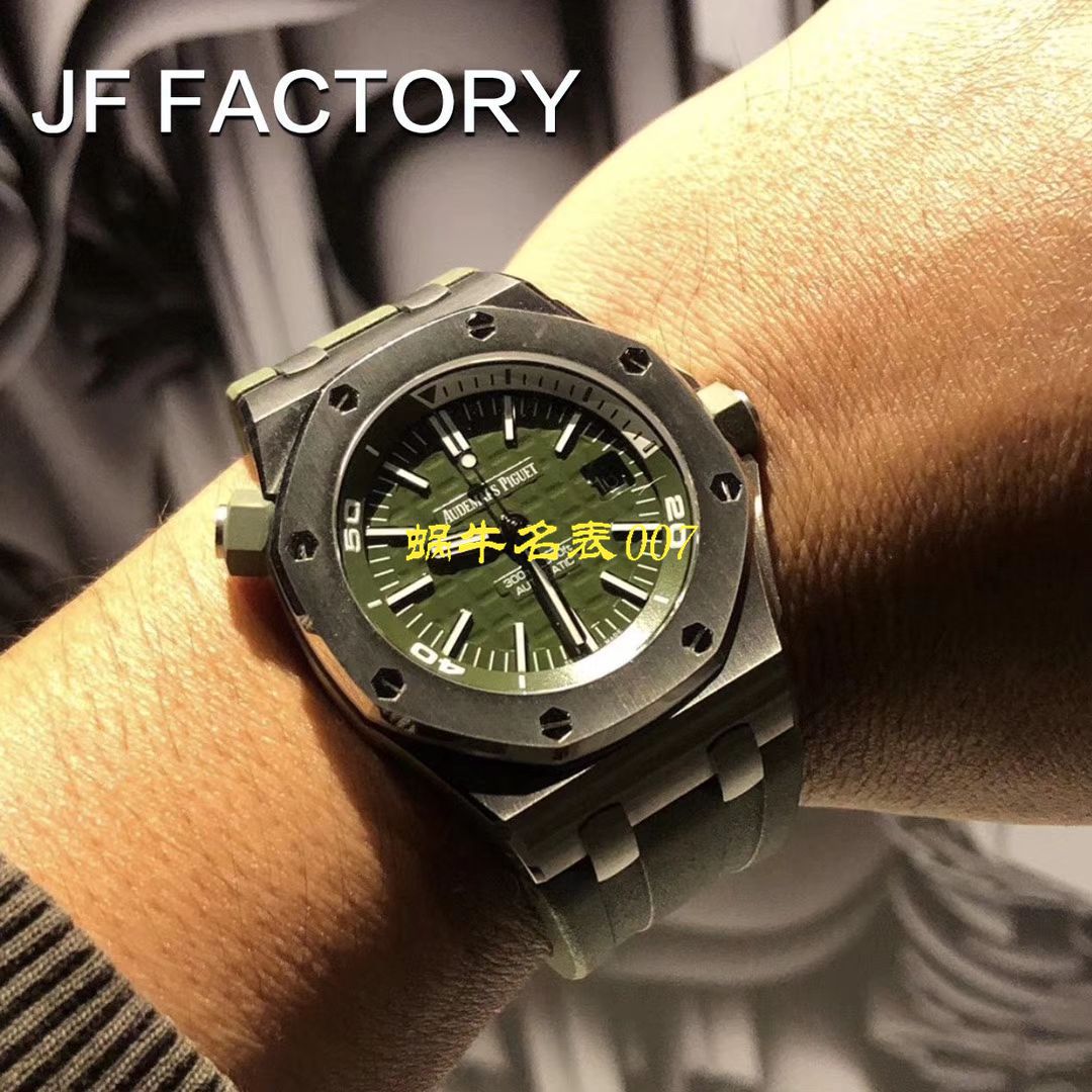 【JF厂15710ST＂军绿＂系列】爱彼皇家橡树离岸型复刻高仿15710ST.OO.A052CA.01腕表 / AP181
