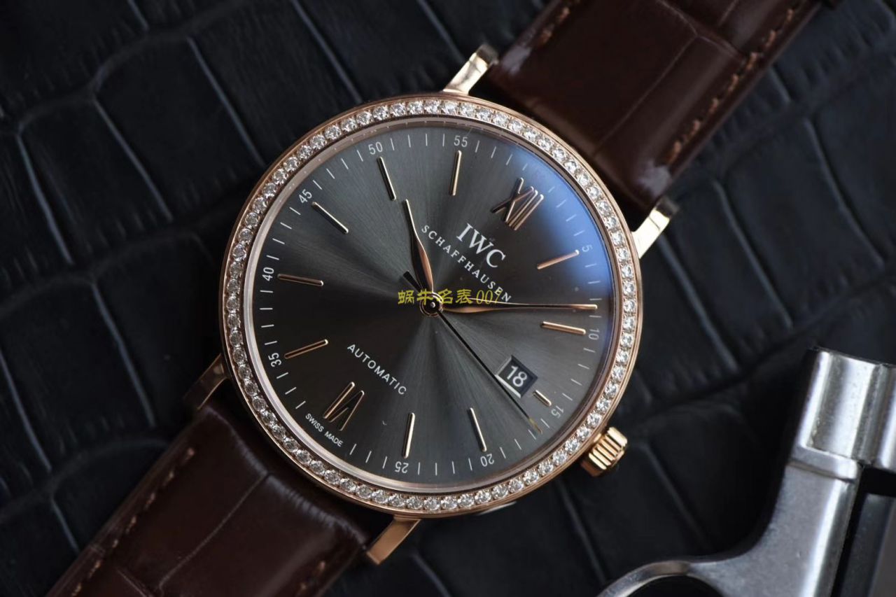 【视频评测V7厂官网莫桑石钻版本】一比一复刻高仿万国柏涛菲诺系列 IW356516 自动机械男表 / WG510