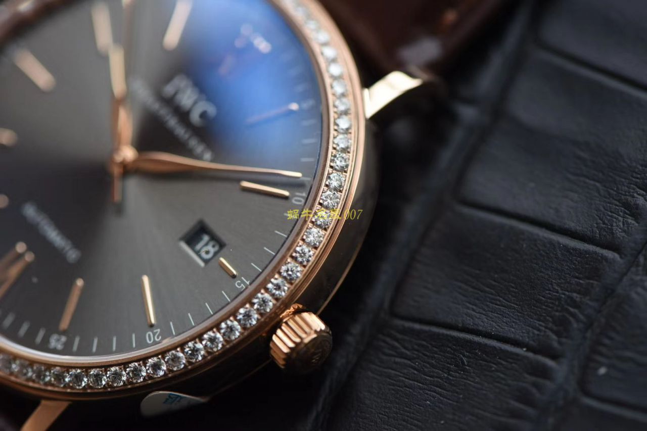 【视频评测V7厂官网莫桑石钻版本】一比一复刻高仿万国柏涛菲诺系列 IW356516 自动机械男表 / WG510