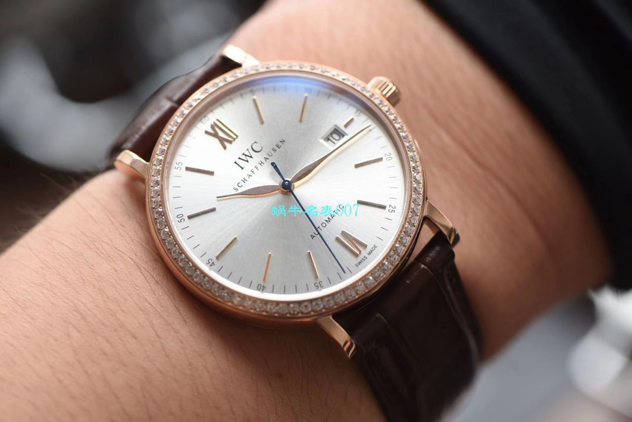 【视频评测V7厂官网莫桑石钻版本】一比一复刻高仿万国柏涛菲诺系列 IW356516 自动机械男表 / WG510