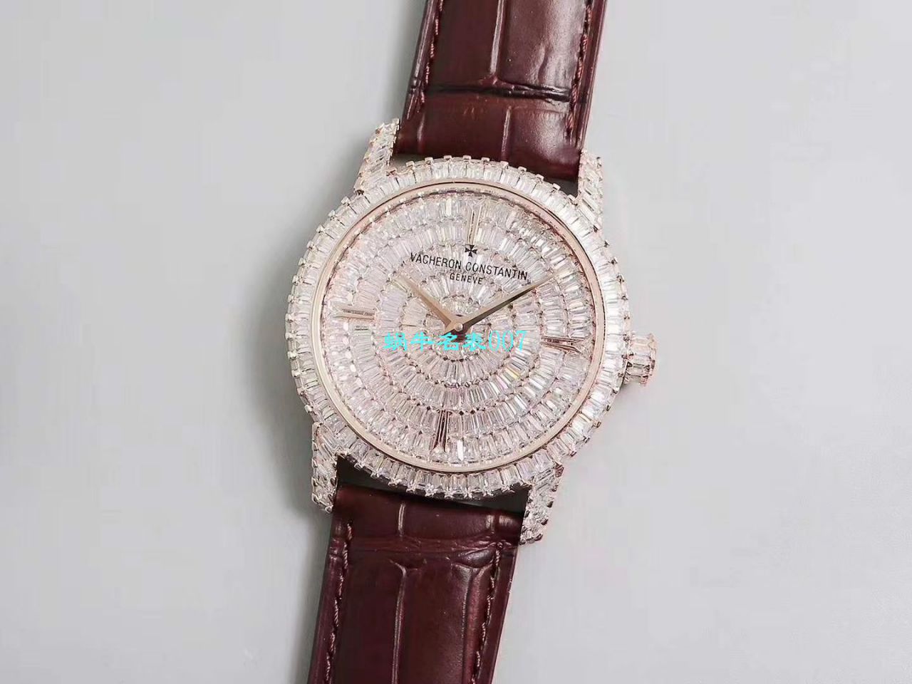 【DM厂又一奢华精品镶嵌308颗奢华方钻】江诗丹顿传袭高仿TRADITIONNELLE系列82760/000G-9852男士腕表 / JS210