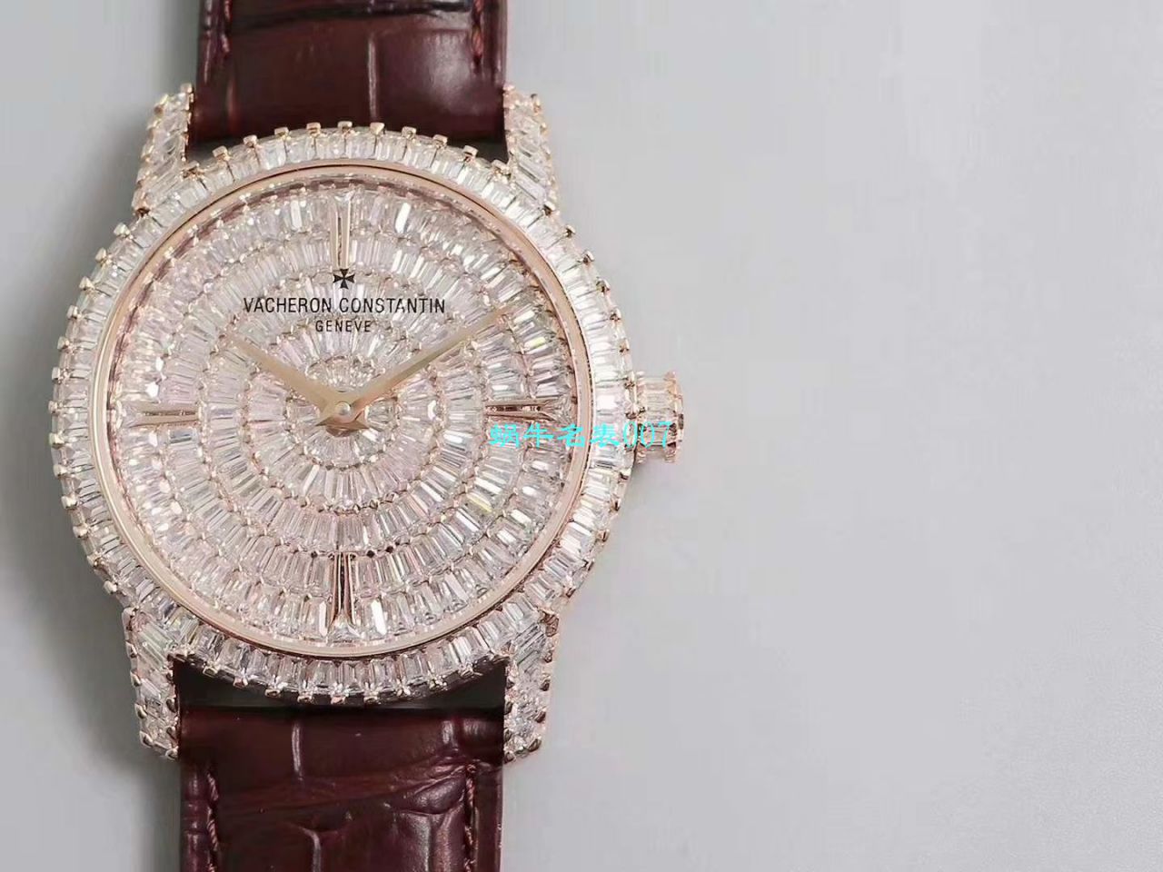 【DM厂又一奢华精品镶嵌308颗奢华方钻】江诗丹顿传袭高仿TRADITIONNELLE系列82760/000G-9852男士腕表 / JS210