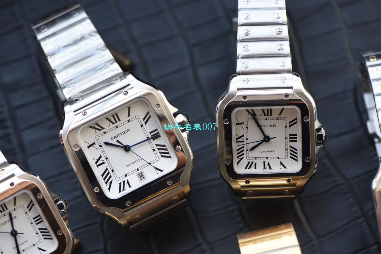 HBBV6厂新款一比一复刻高仿卡地亚山度士女装表圈镶WJSA0010,WJSA0007中号女表 / K237