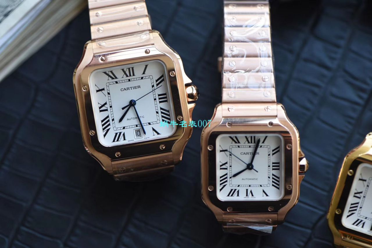 HBBV6厂新款一比一复刻高仿卡地亚山度士女装表圈镶WJSA0010,WJSA0007中号女表 / K237