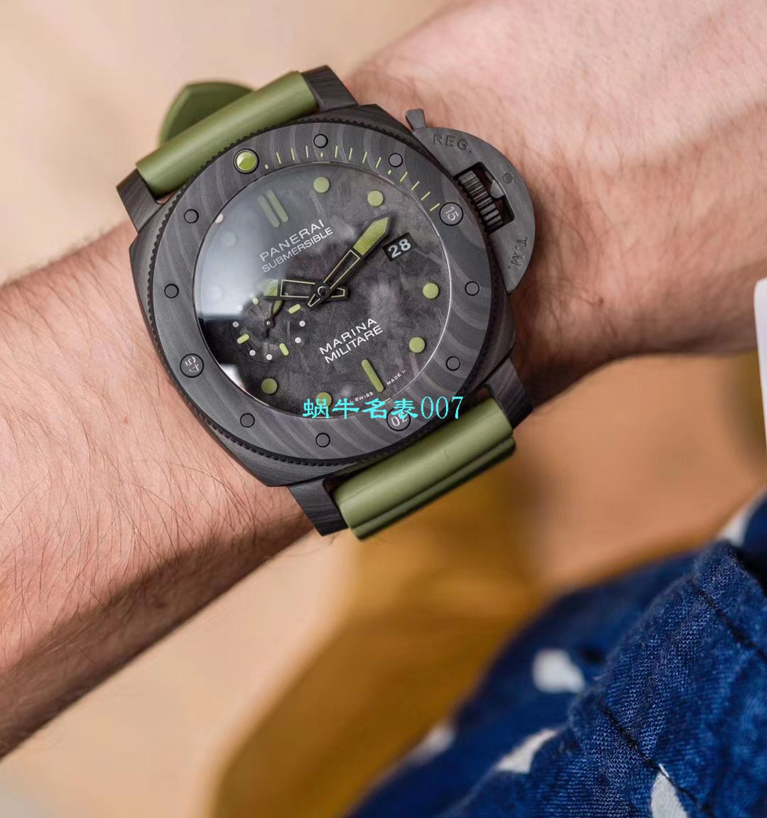 【VS厂新品军绿面英雄情结复刻手表】沛纳海高仿SUBMERSIBLE 潜行系列PAM00961腕表 / VSPAM961