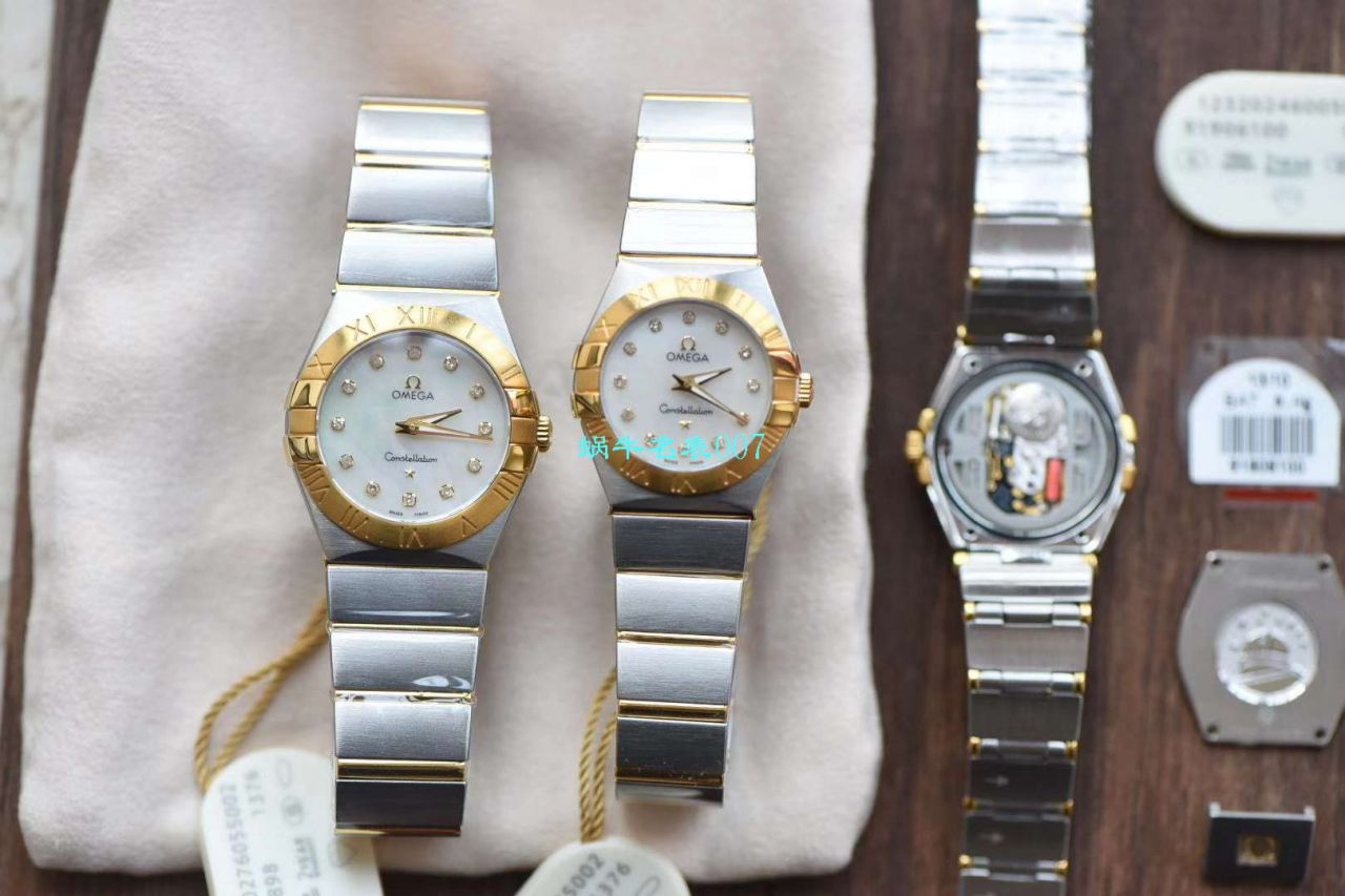 【8848厂官网复刻表】欧米茄女装星座小号24/27mm 超级版本2粒南非真钻镶嵌字面 / M661