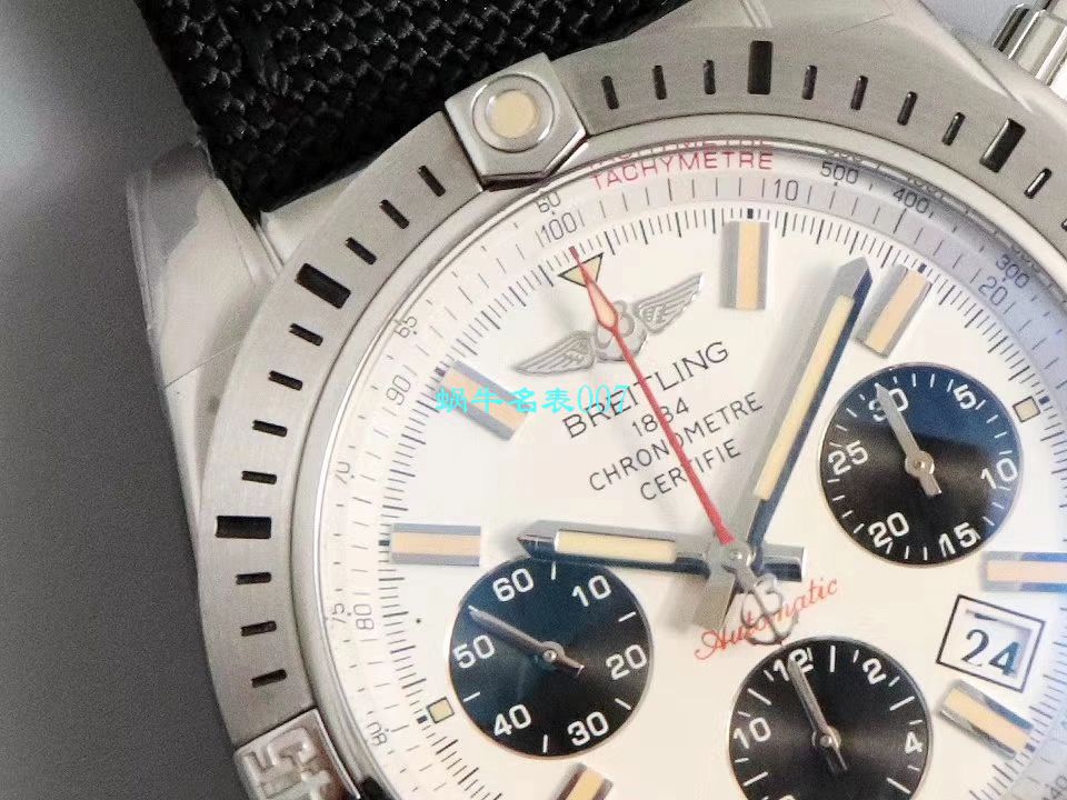 【GF厂官网复刻高仿表】百年灵机械计时王牌飞行员系列AB01154G.BD13.101W.A20D.1腕表 / BL122