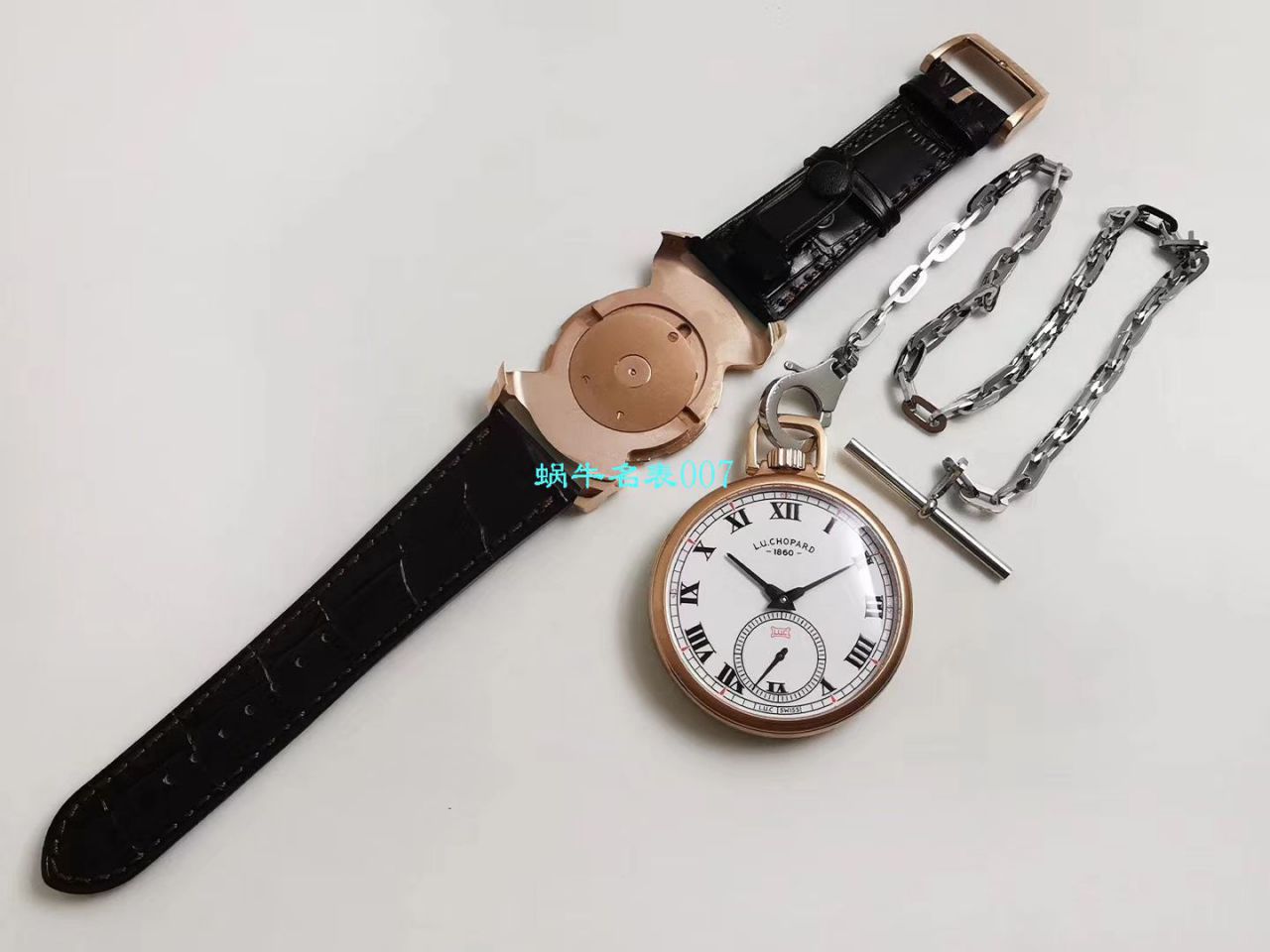【LUC厂Chopard复刻高仿手表】萧邦L.U.C系列L.U.C THE TRIBUTE系161923-1001腕表‎与‎怀表一‎体腕表 / XB052