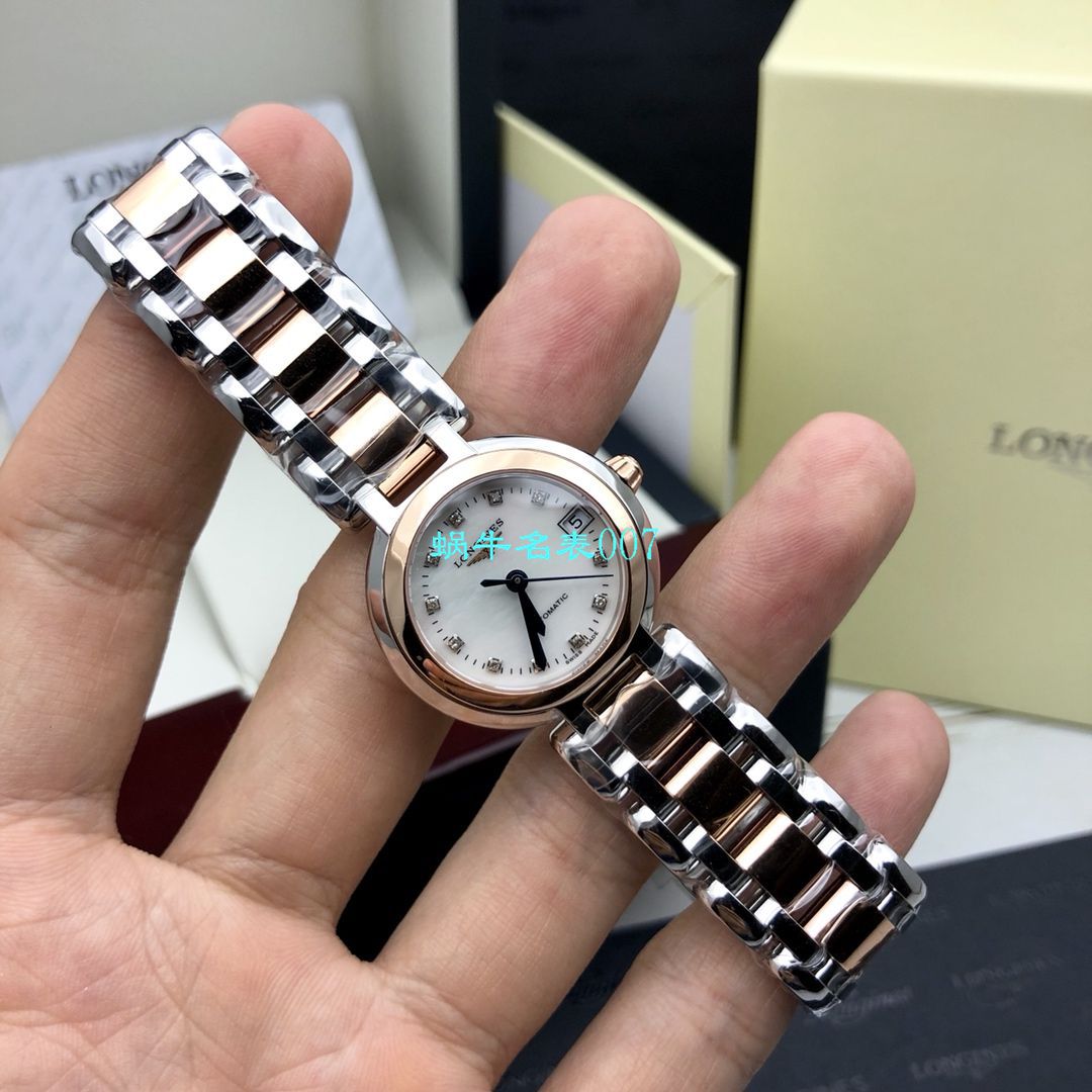 【高端定制、浪琴真钻女表】浪琴心月系列L8.111.5.87.6腕表 / L161