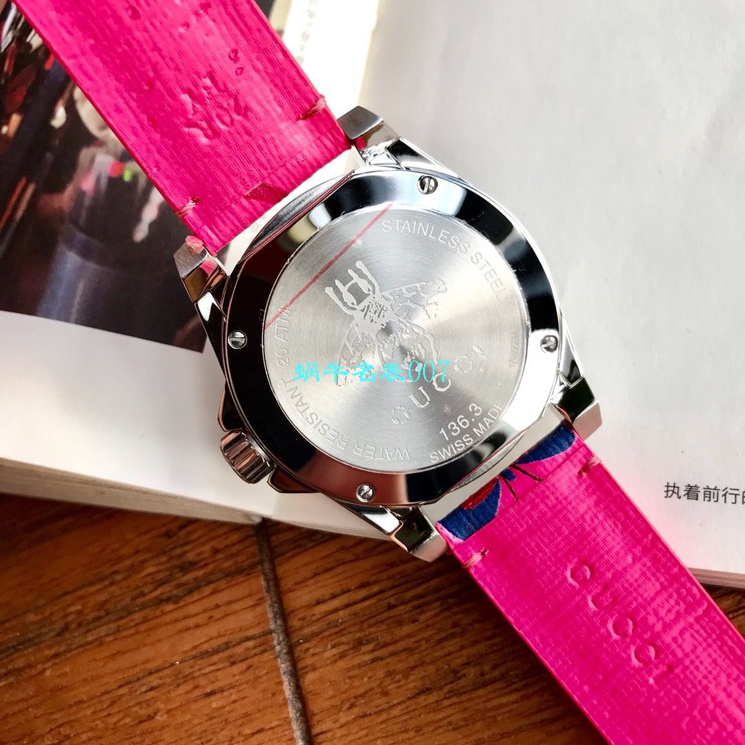 硬货来袭渠道原单，独家Gucci骚粉面水鬼新款腕表！40MM 男女均可戴 / GUCCIKK20