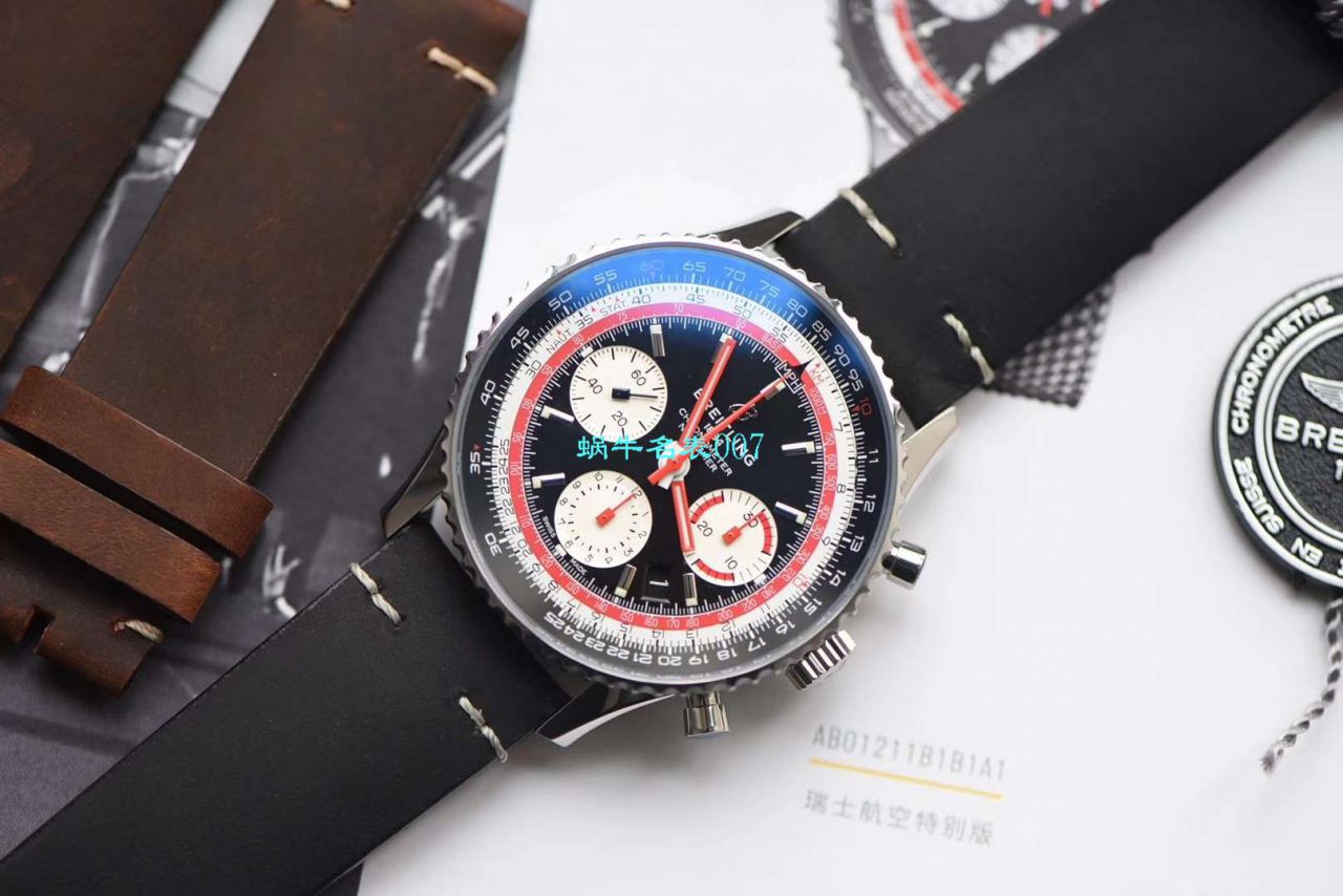 【V9厂官网复刻手表】百年灵航空计时1 B01计时腕表高仿43SWISSAIR瑞士航空特别版系列 AB01211B1B1X1腕表 / BL132