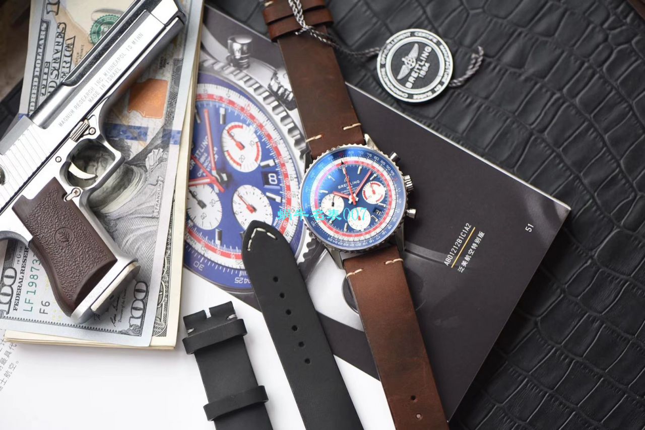 【V9厂超A高仿手表】百年灵航空计时1 B01计时腕表43TWA环球航空特别版AB01219A1G1X1腕表 / BL133
