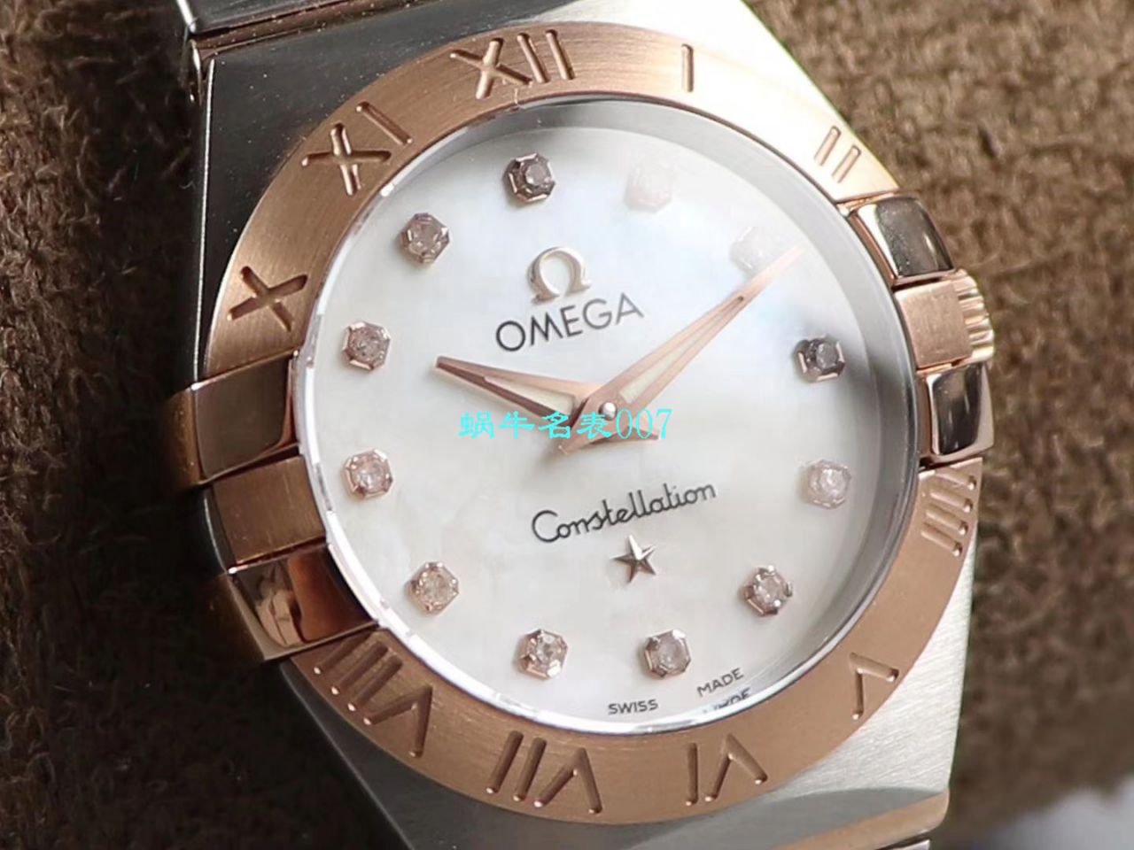 【8848厂官网复刻表】欧米茄女装星座小号24/27mm 超级版本2粒南非真钻镶嵌字面 / M661