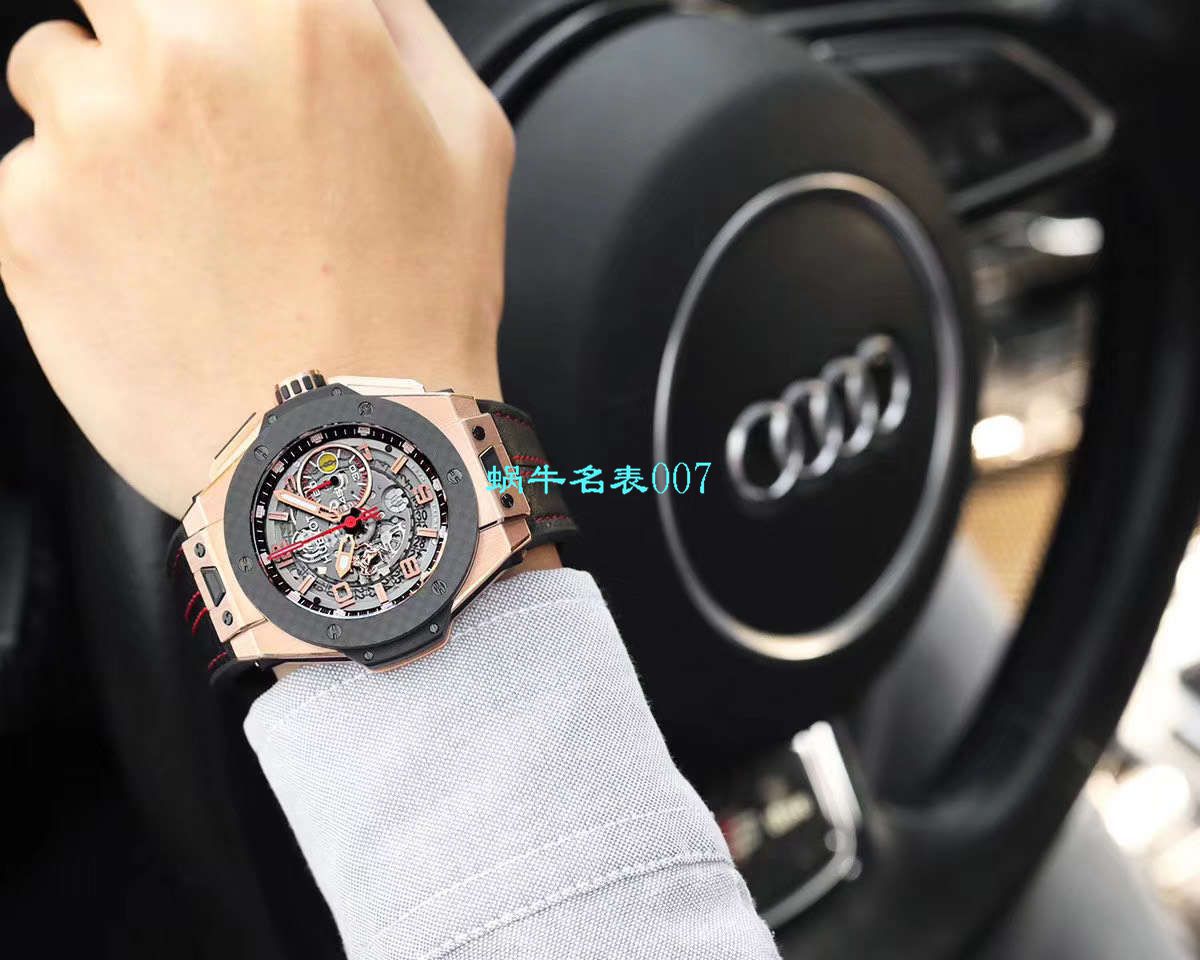 V6厂王金降临顶级复刻宇舶法拉利Hublot  Ferrari Titanium F7系列401.OQ.0123.VR腕表 / YUB078V6