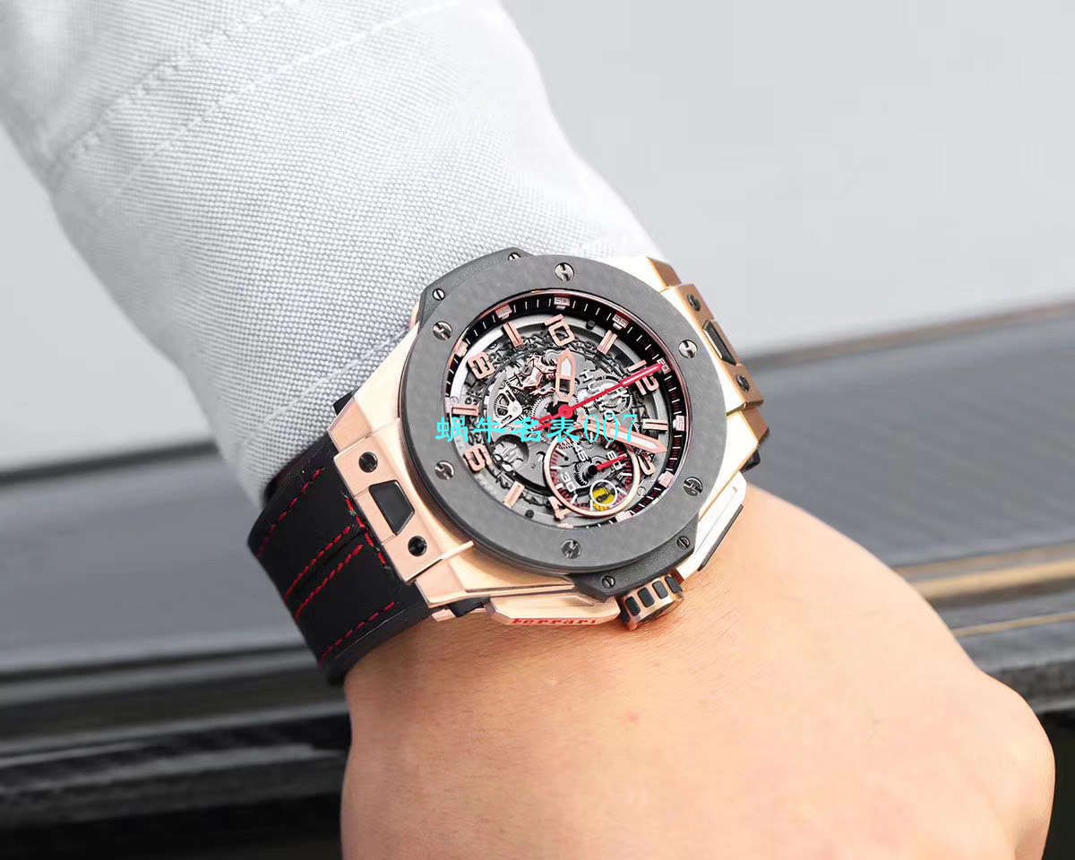 V6厂王金降临顶级复刻宇舶法拉利Hublot  Ferrari Titanium F7系列401.OQ.0123.VR腕表 / YUB078V6